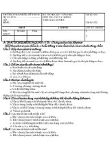 Kỳ thi học kỳ 1 - Năm học Môn thi  Vật lý - Khối 8 thời gian 60 phút